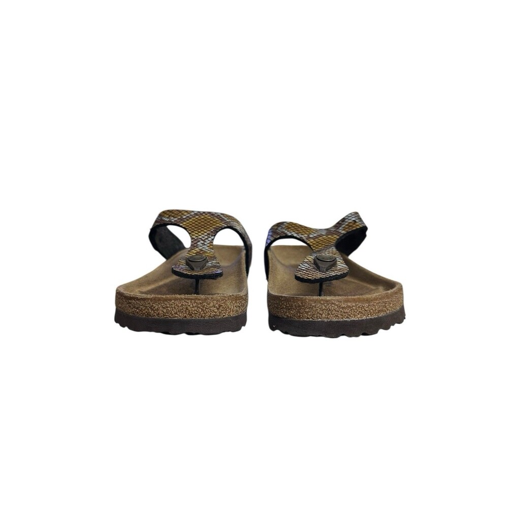 Birkenstock Gizeh Shiny Python Thong Sandals Eu 3… - image 2
